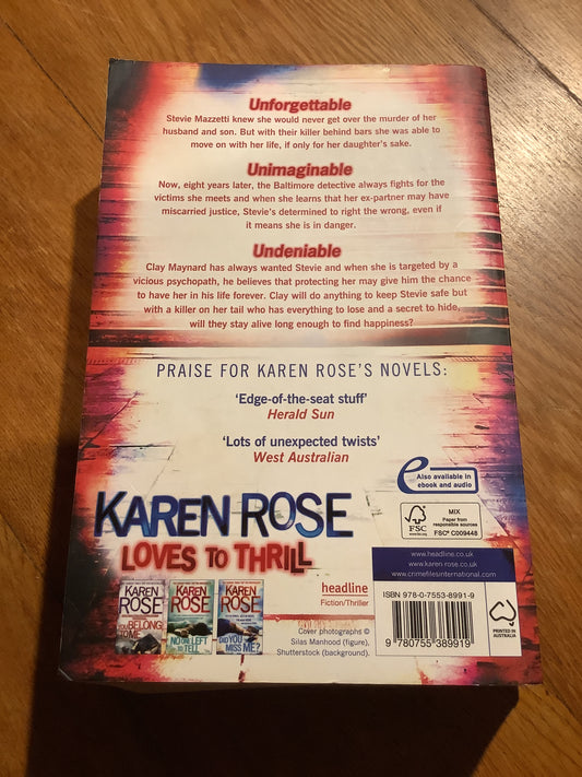 Watch your back. Karen Rose. 2013.