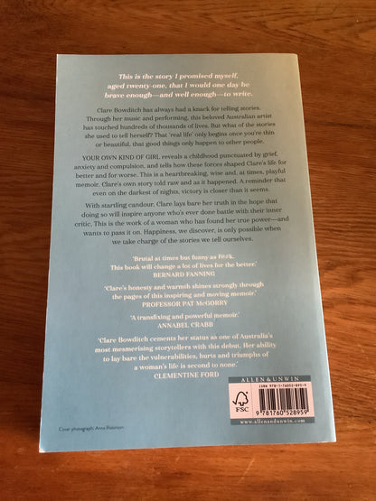 Your own kind of girl: a memoir. Clare Bowditch. 2019.