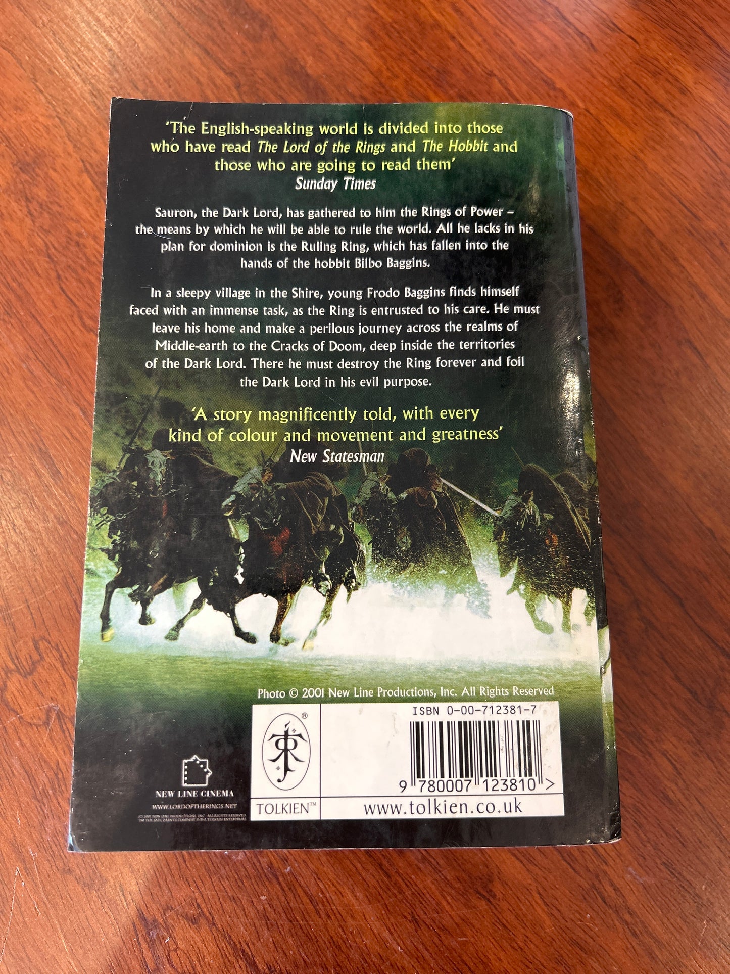 Lord of the rings. J. R. R. Tolkien. 2001.