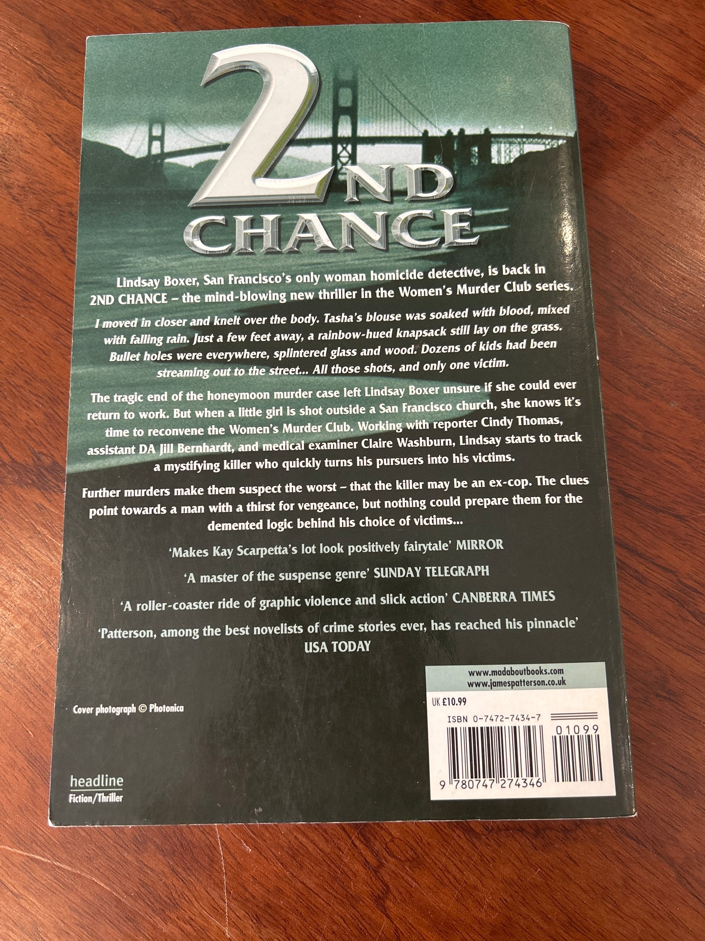 2nd chance. James Patterson & Andrew Gross. 2002.