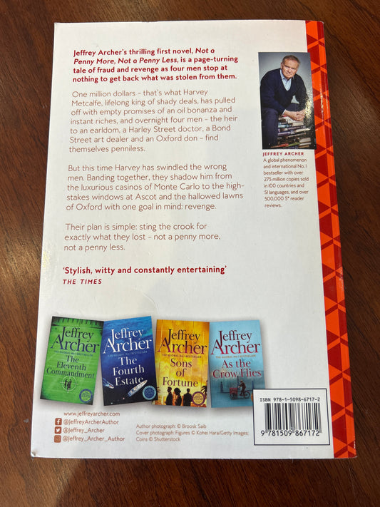 Not a Penny More, Not a Penny Less. Jeffery Archer. 2024.