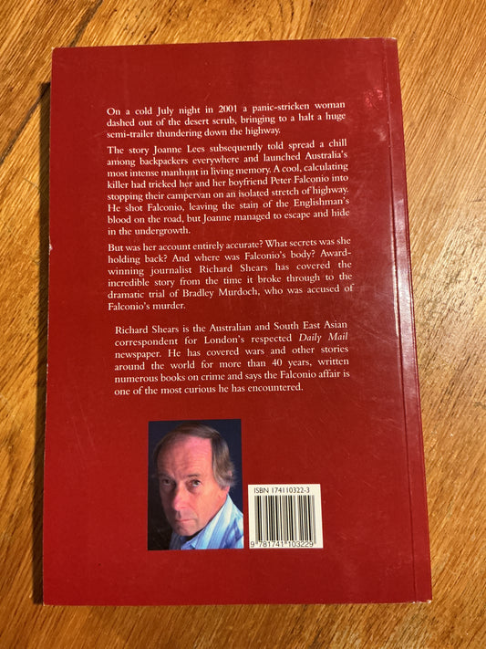 Bloodstain: the vanishing of Peter Falconio. Richard Shears. 2005.