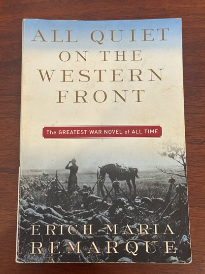 All quiet on the western front. Erich Maria Remarque. 1996.