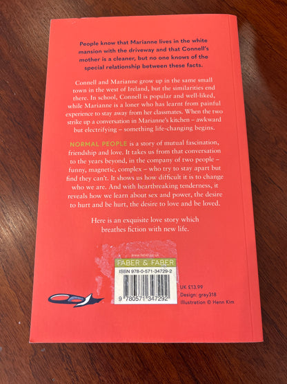 Normal people. Sally Rooney. 2018.