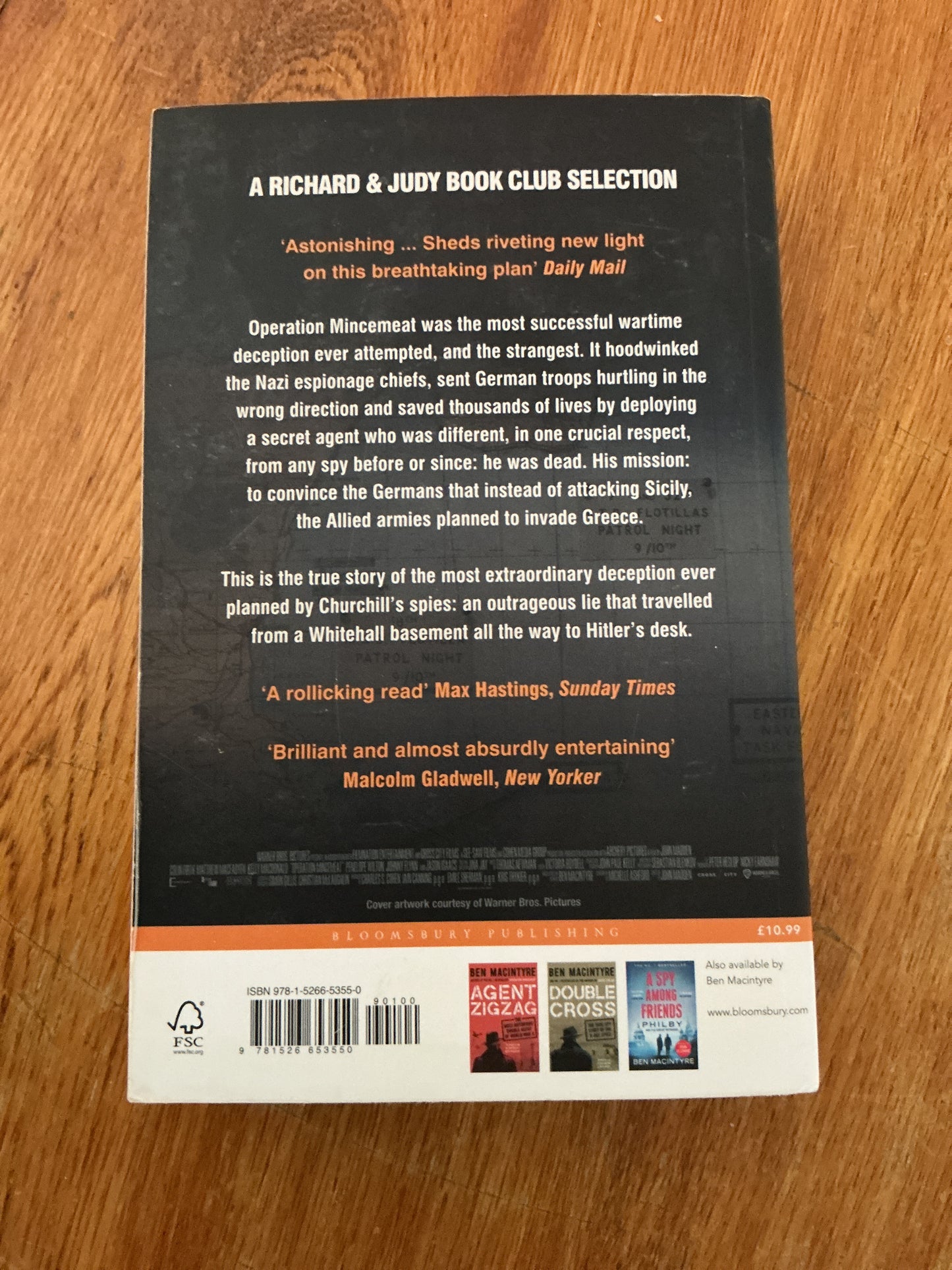 Operation Mincemeat. Ben Macintyre. 2021.