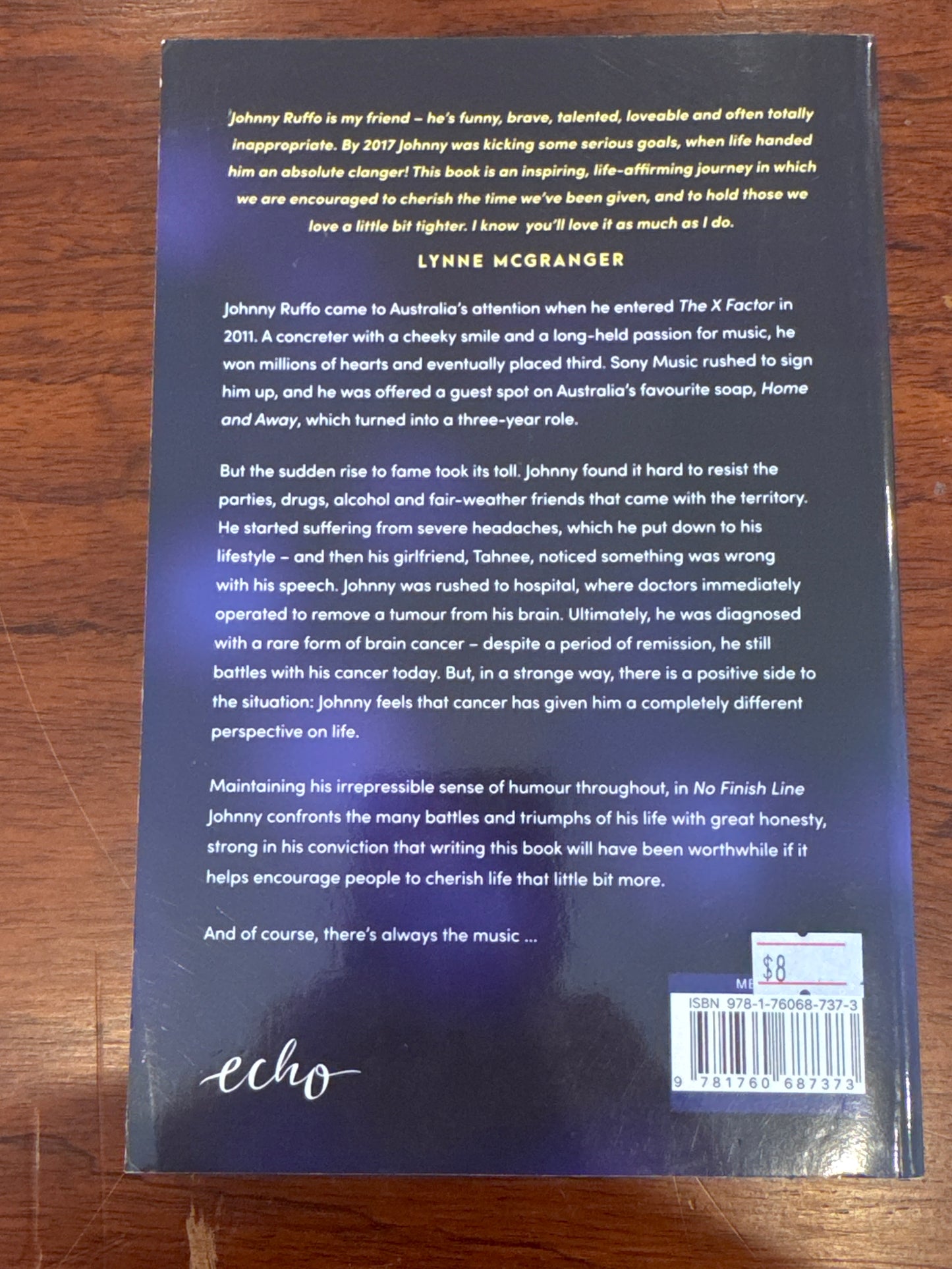 No finish line by Johnny Ruffo.