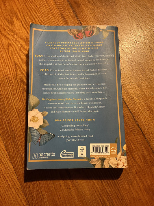 Forgotten letters of Esther Durrant. Kayte Nunn. 2019.