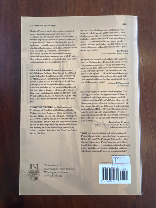 Robert Frost The Poet as Philosopher. Peter J. Stanlis. 2008.