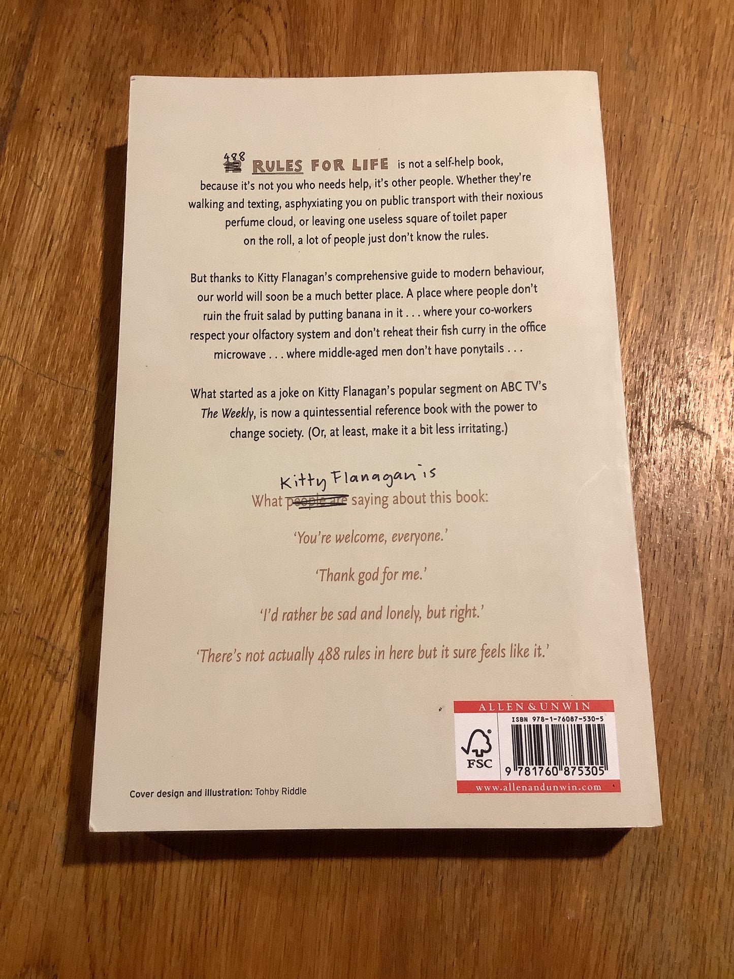 488 rules for life: the thankless art of being correct. Kitty Flanagan. 2019.