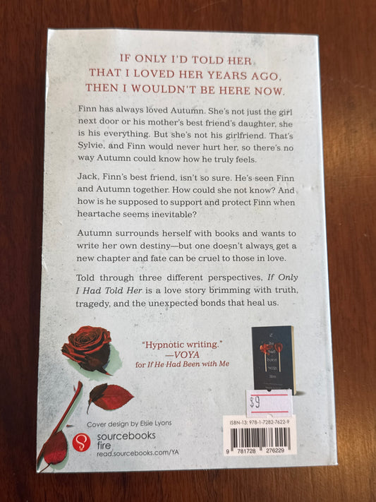 If only I had told her. Laura Nowlin. 2024.