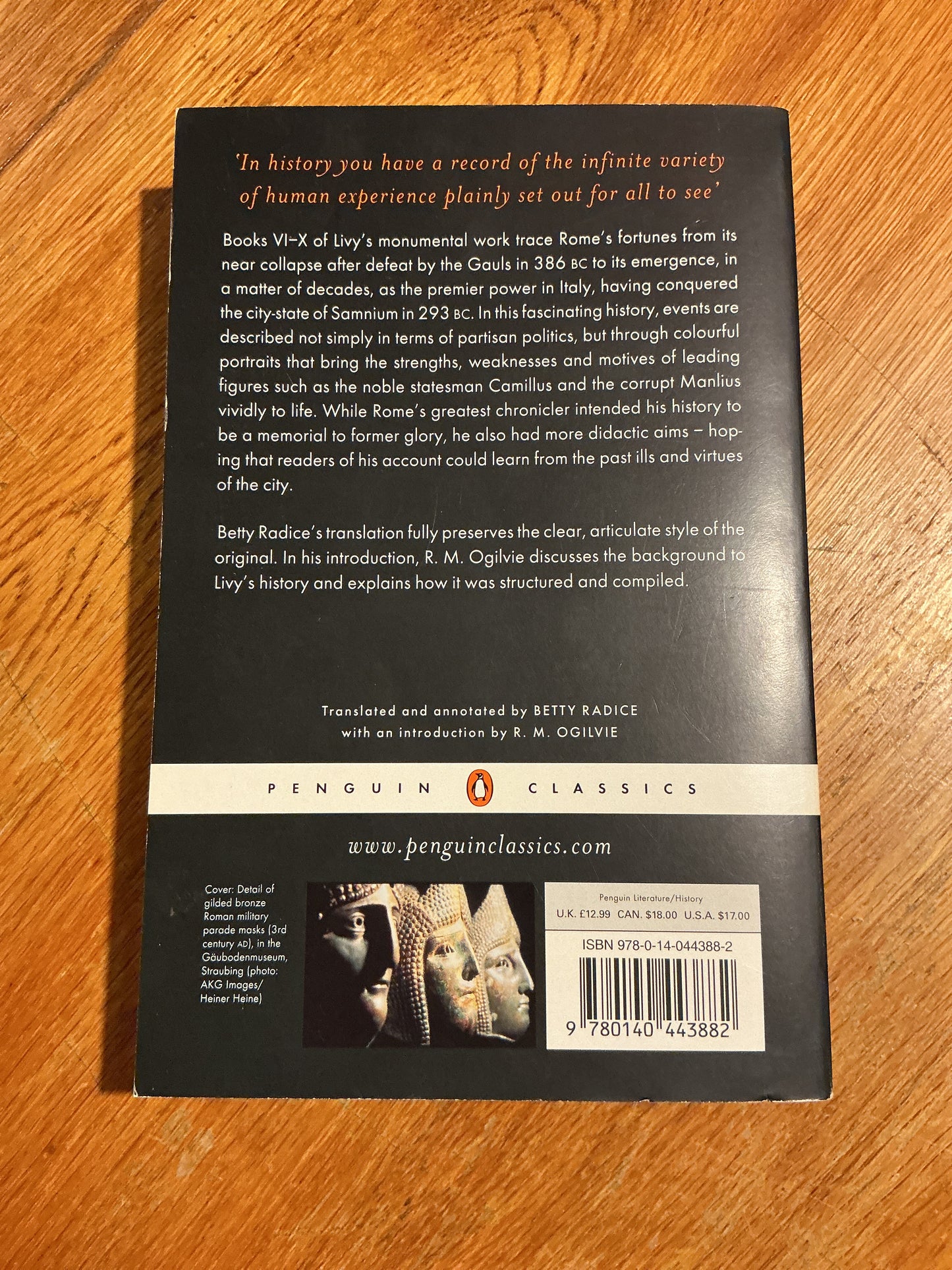 Rome and Italy. Livy. 1982.