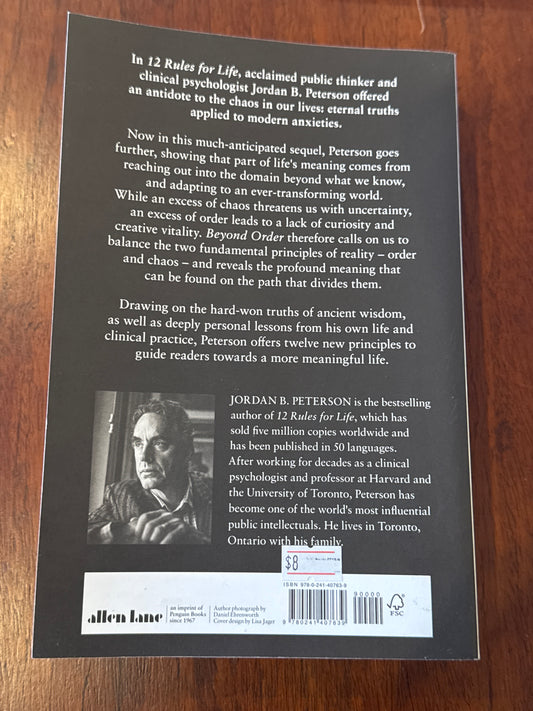 Beyond order: 12 more rules for life. Jordan B. Peterson. 2021.