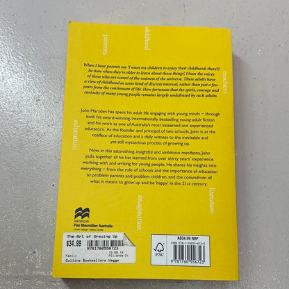 Art of Growing Up. John Marsden. 2019.
