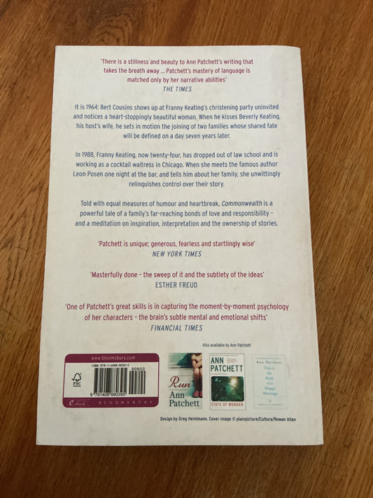 Commonwealth. Ann Patchett. 2016.