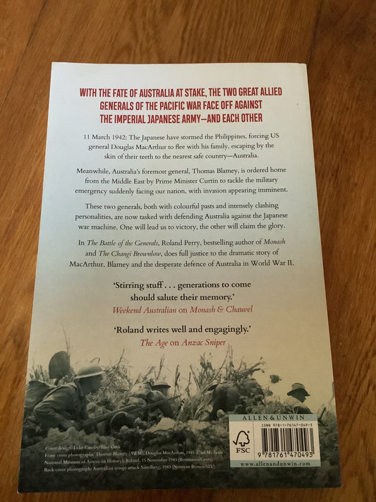 Battle of the generals: MacArthur, Blabey and the defence of Australia in World War II. Roland Perry. 2024.