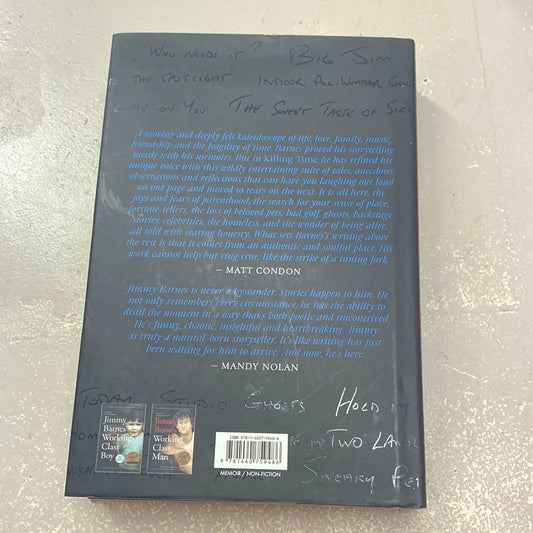 Killing time: short stories from the long road home.Jimmy Barnes. 2020.
