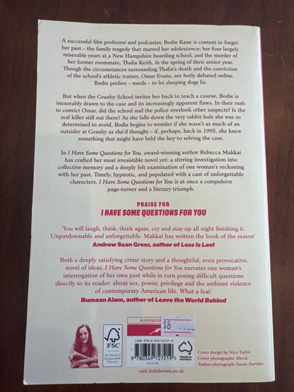 I have some questions for you. Rebecca Makkai.