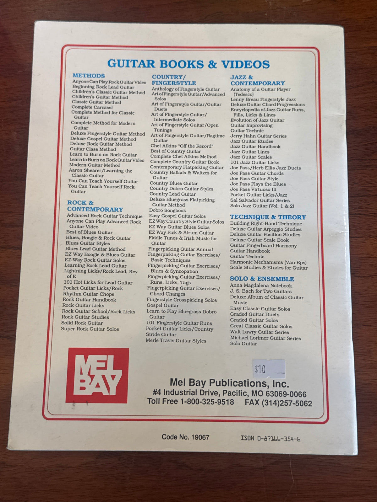 Mel Bay’s Modern Guitar Method Grade 1. Mel Bay Productions. 1990.