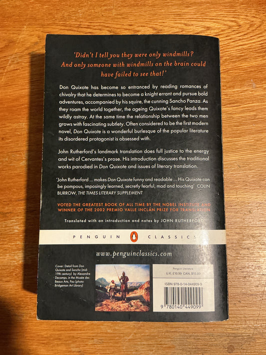 Ingenious Hidalgo Don Quixote de la Mancha. Miguel de Cervantes Saavedra.2003.