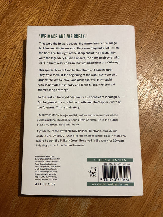 A Sappers’ war: how the legendary aussie tunnel rats fought the Vietcong. Jimmy Thomson and Sandy MacGregor. 2012.