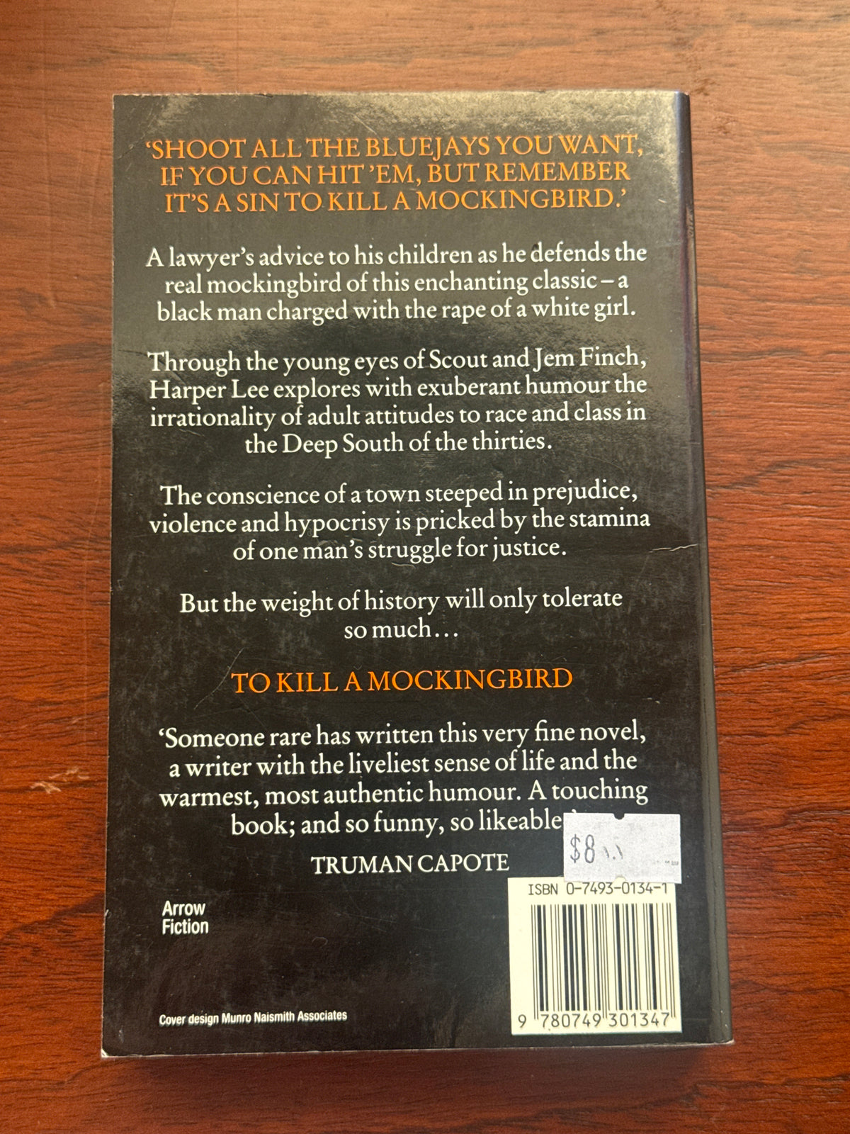 To kill a mockingbird. Harper Lee. 1997.