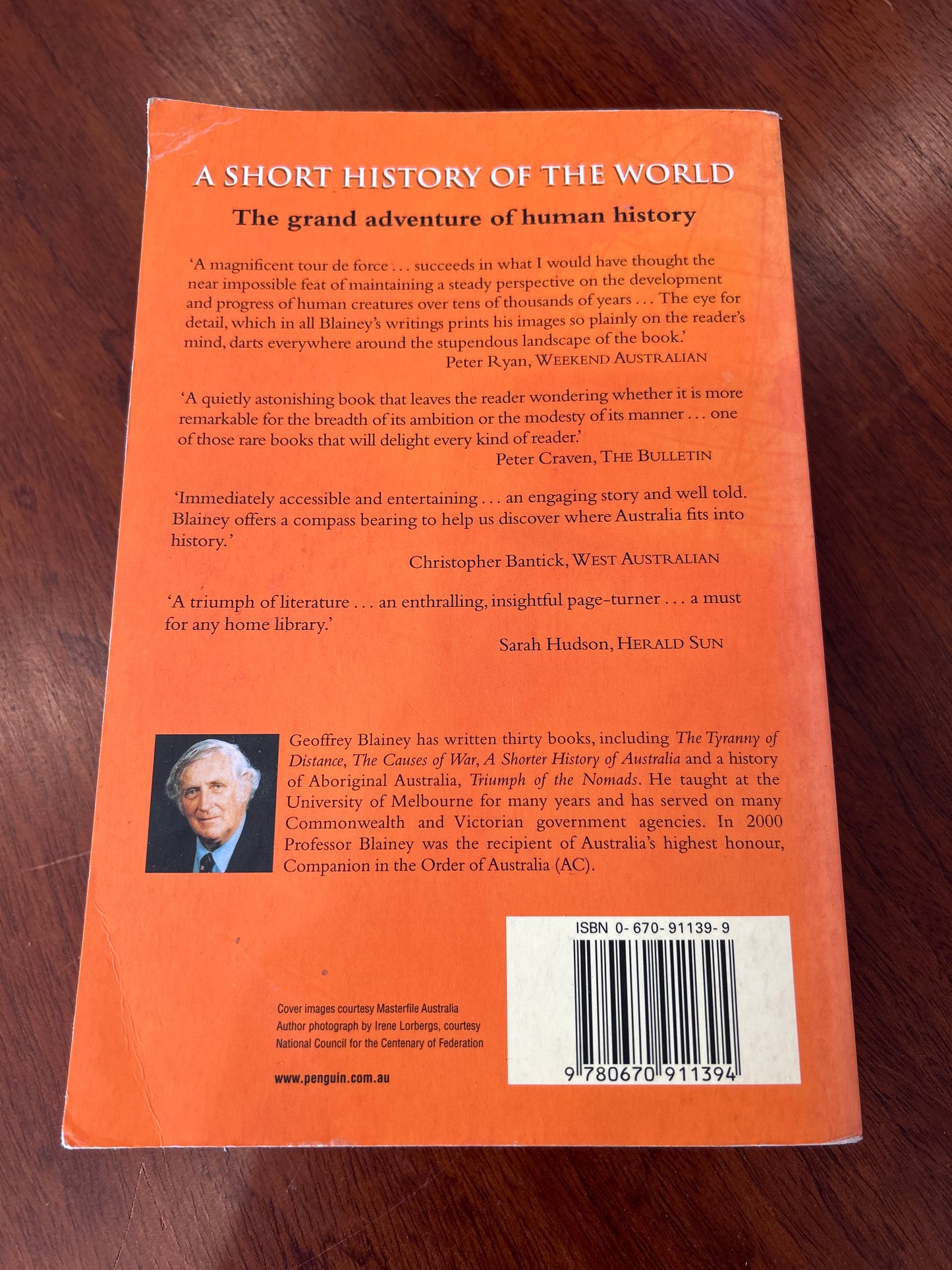 Short history of the world. Geoffrey Blainey. 2001.