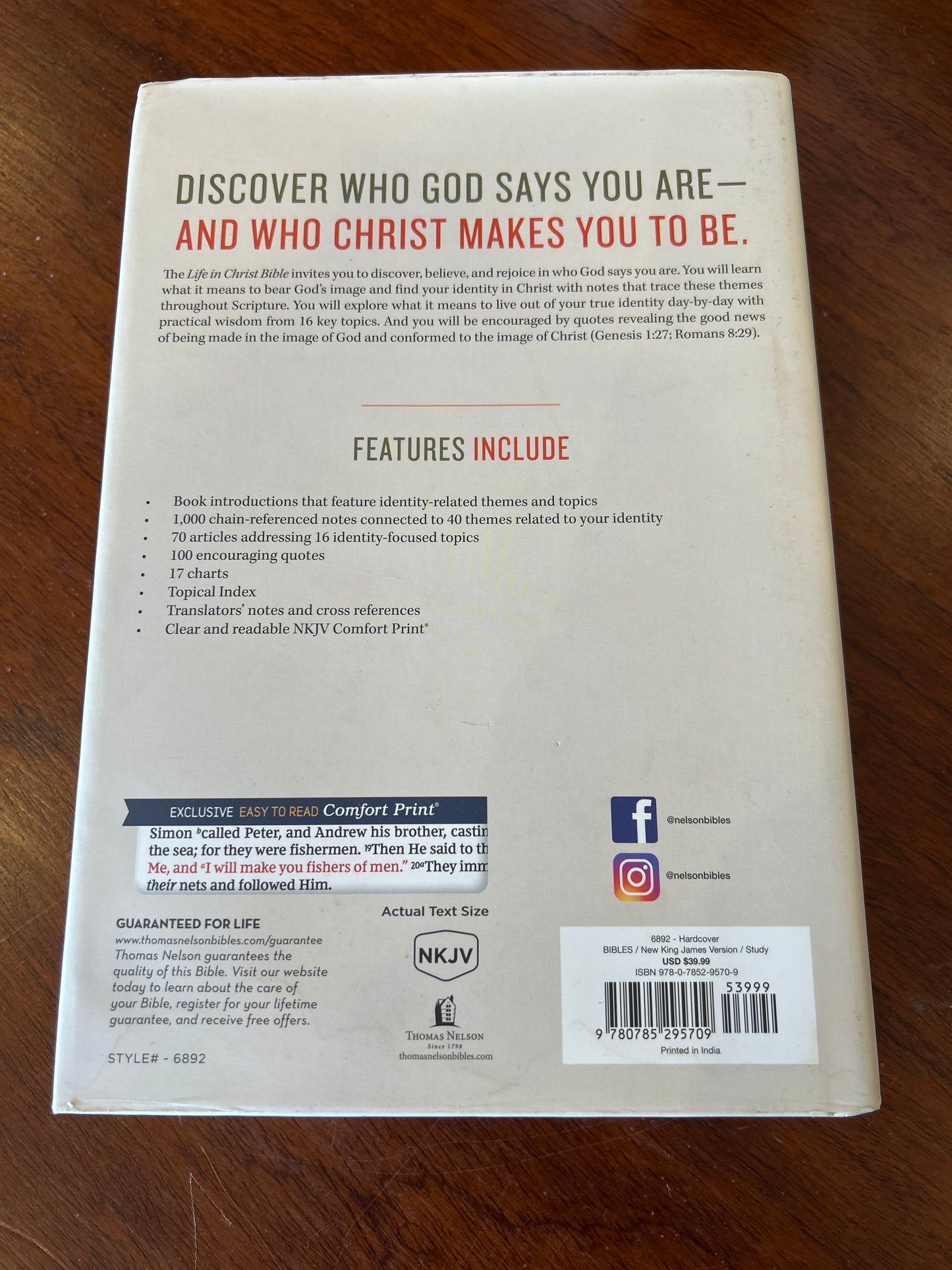 Life in Christ Bible: discovering, believing and rejoicing in who god says you are. [n. a.]. 2024.