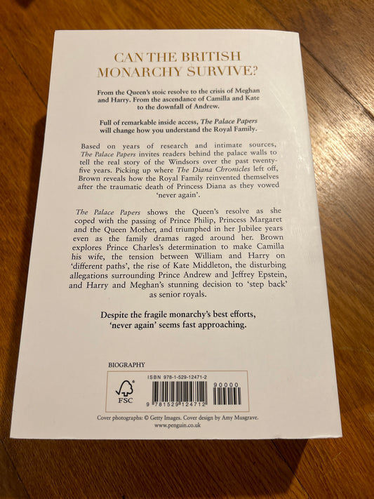 Palace papers: inside the House of Windsor: the truth and the turmoil. Tina Brown. 2022.