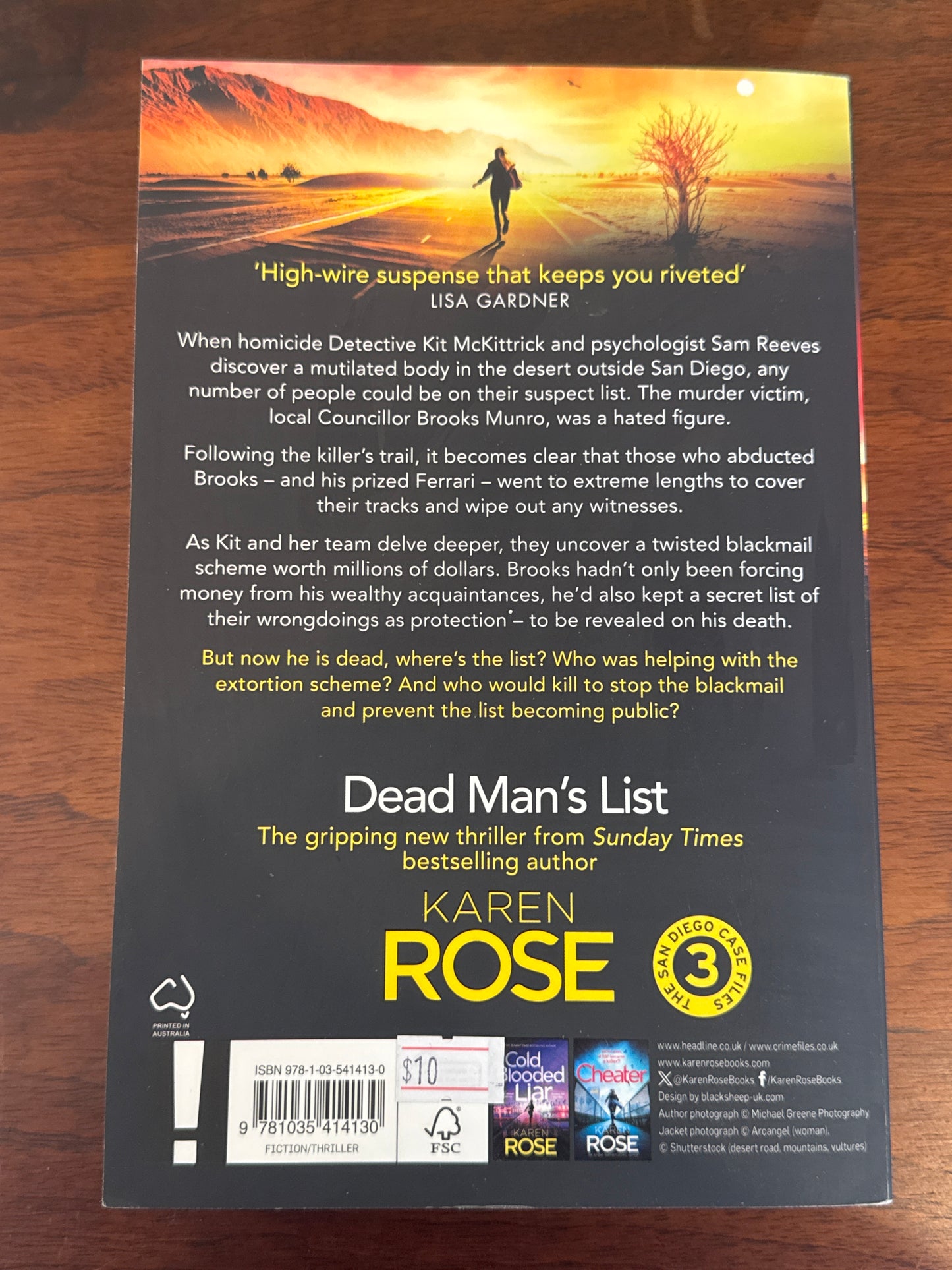 Dead Man’s List. Karen Rose. 2025.