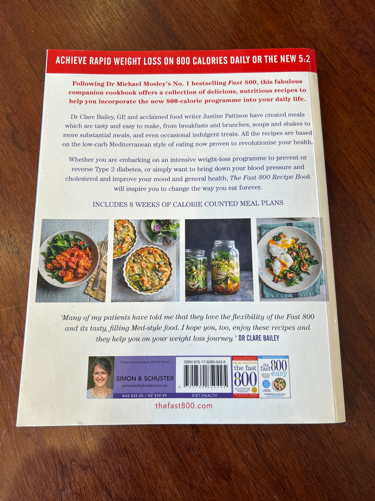 Fast 800 recipe book: low-carb Mediterranean-style recipes for intermittent fasting and long-term health. Clare Bailey and Justine Pattison. 2019.