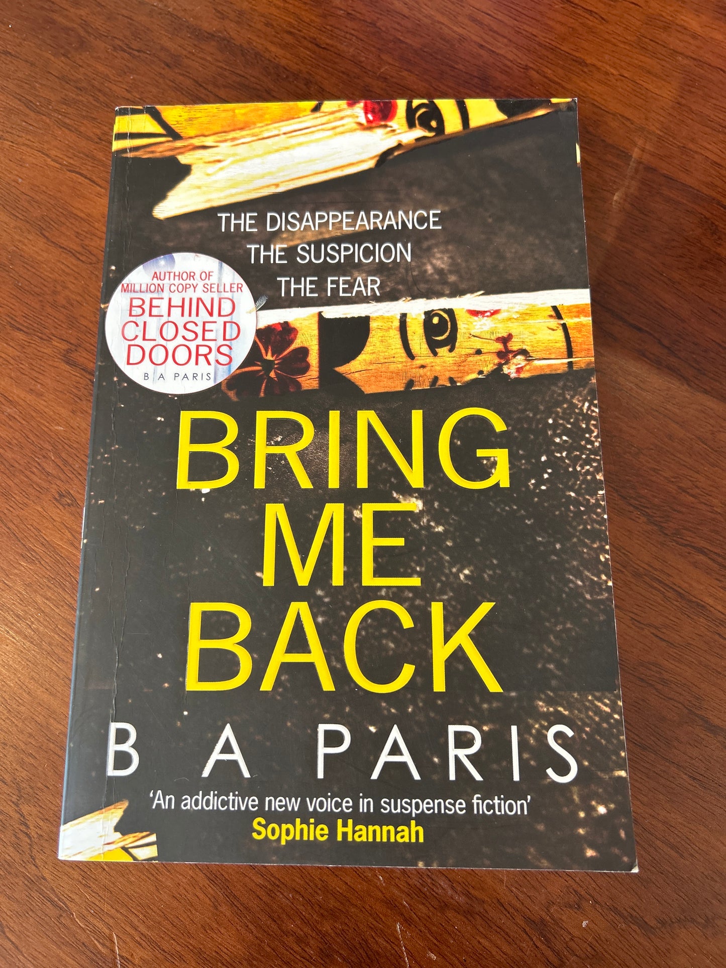 Bring me back. B. A. Paris. 2018.