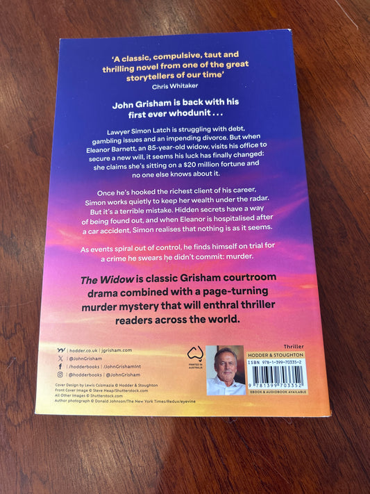 Widow. John Grisham. 2025.