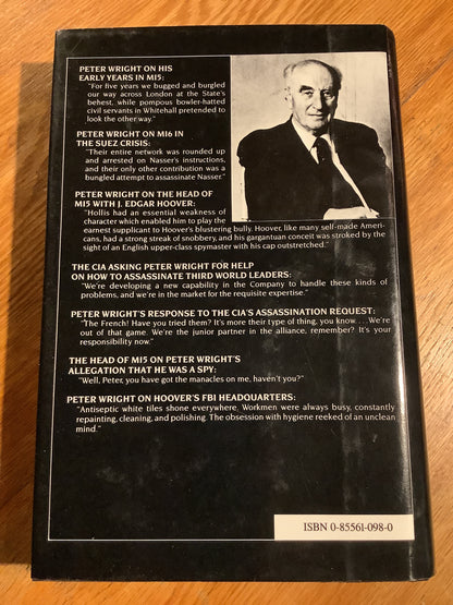 Spycatcher. Peter Wright and Paul Greengrass. 1987.