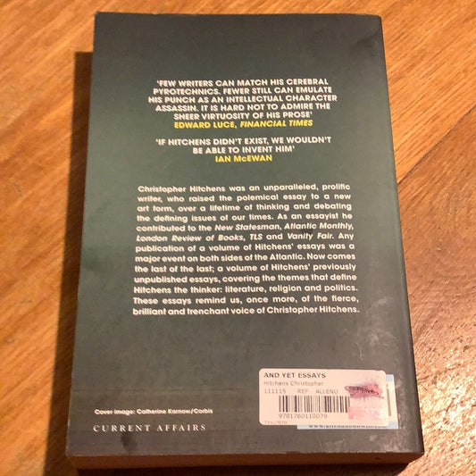 And yet: essays. Christopher Hitchens. 2015.
