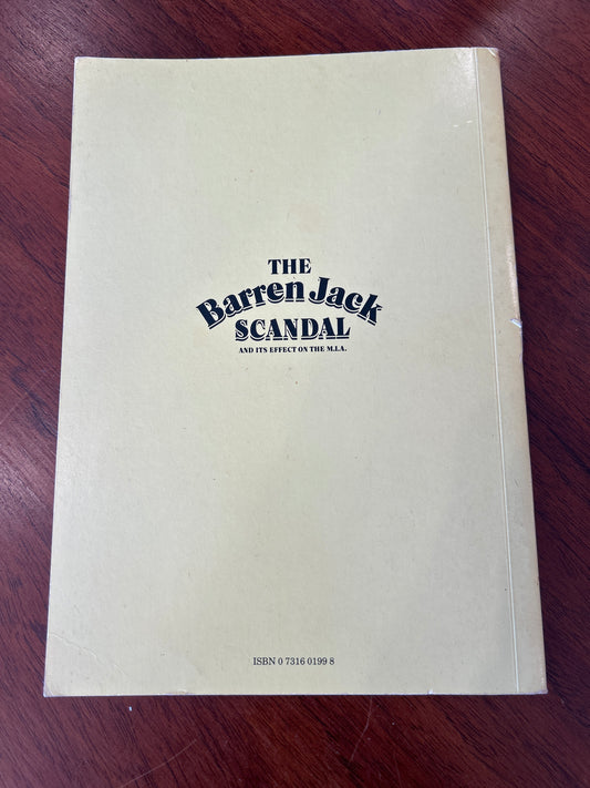Barren Jack scandal and its effect on the M.I.A. W. R. Cowper. 1987.