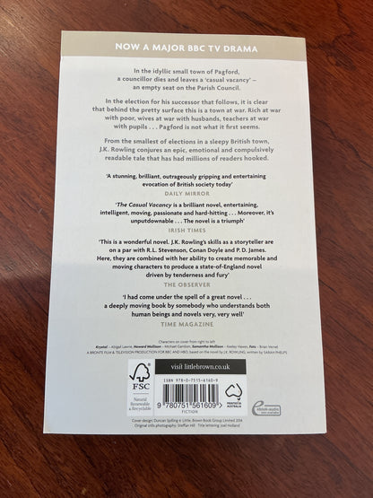 Casual vacancy. J. K. Rowling. 2015.