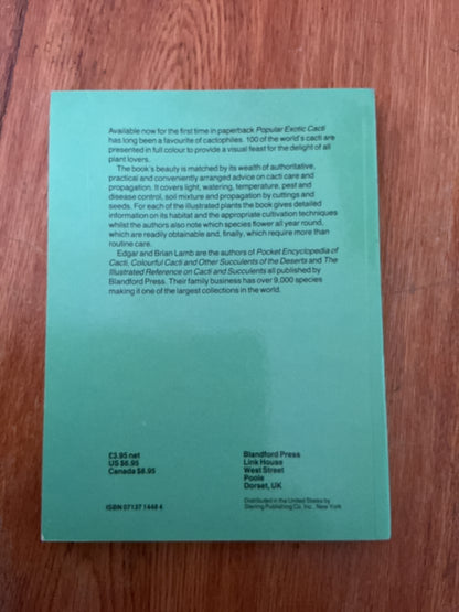 Popular exotic cacti in colour. Edgar & Brian Lamb. 1975.