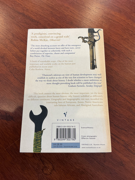 Guns, germs and steel: the fates of human societies. Jared Diamond. 1998.