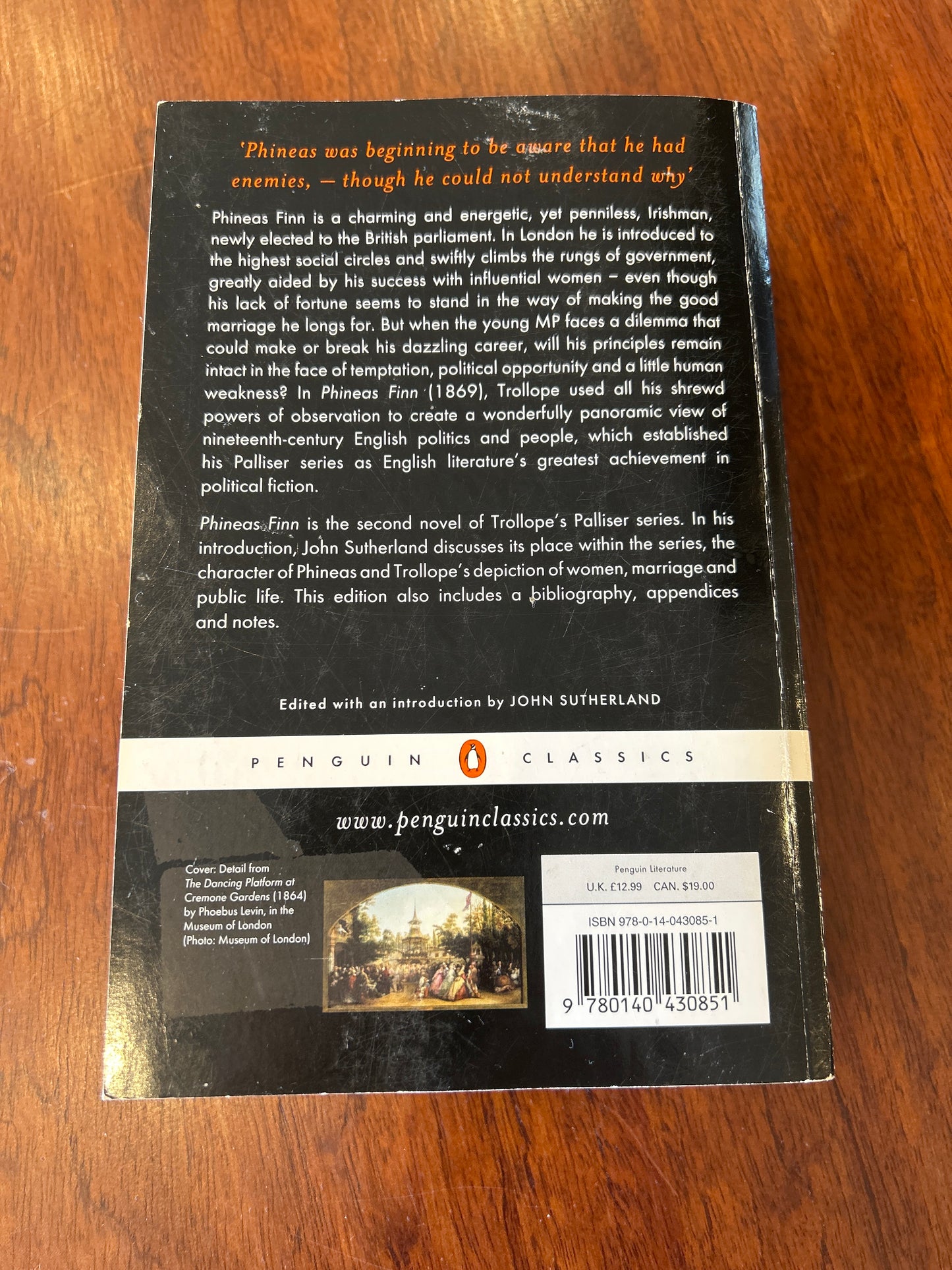 Phineas Finn: the Irish member. Anthony Trollope.1985.