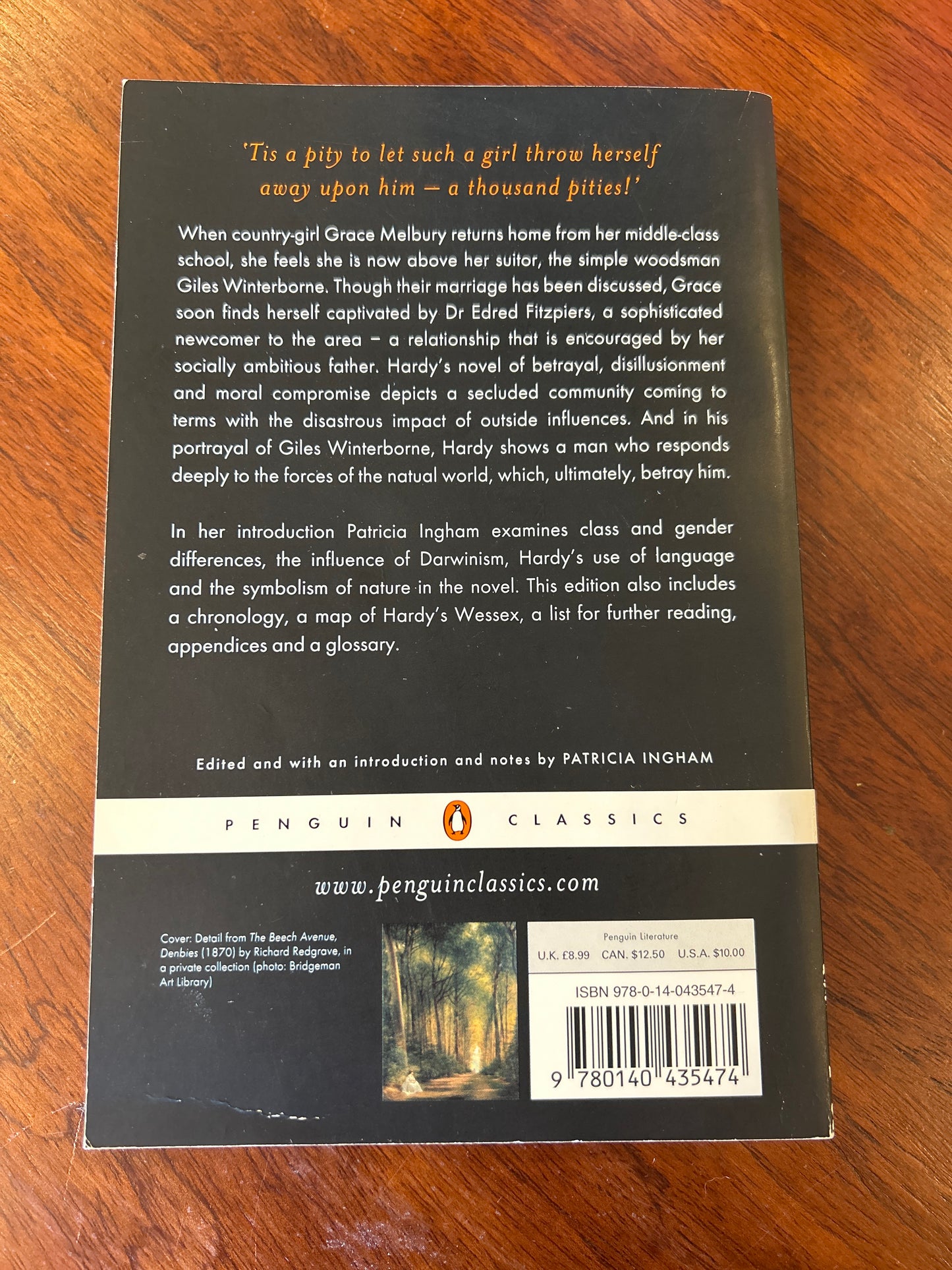 Woodlanders. Thomas Hardy. 1998.