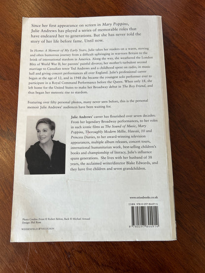Home: a memoir of my early years. Julie Andrews. 2008.