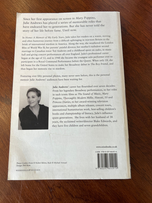 Home: a memoir of my early years. Julie Andrews. 2008.