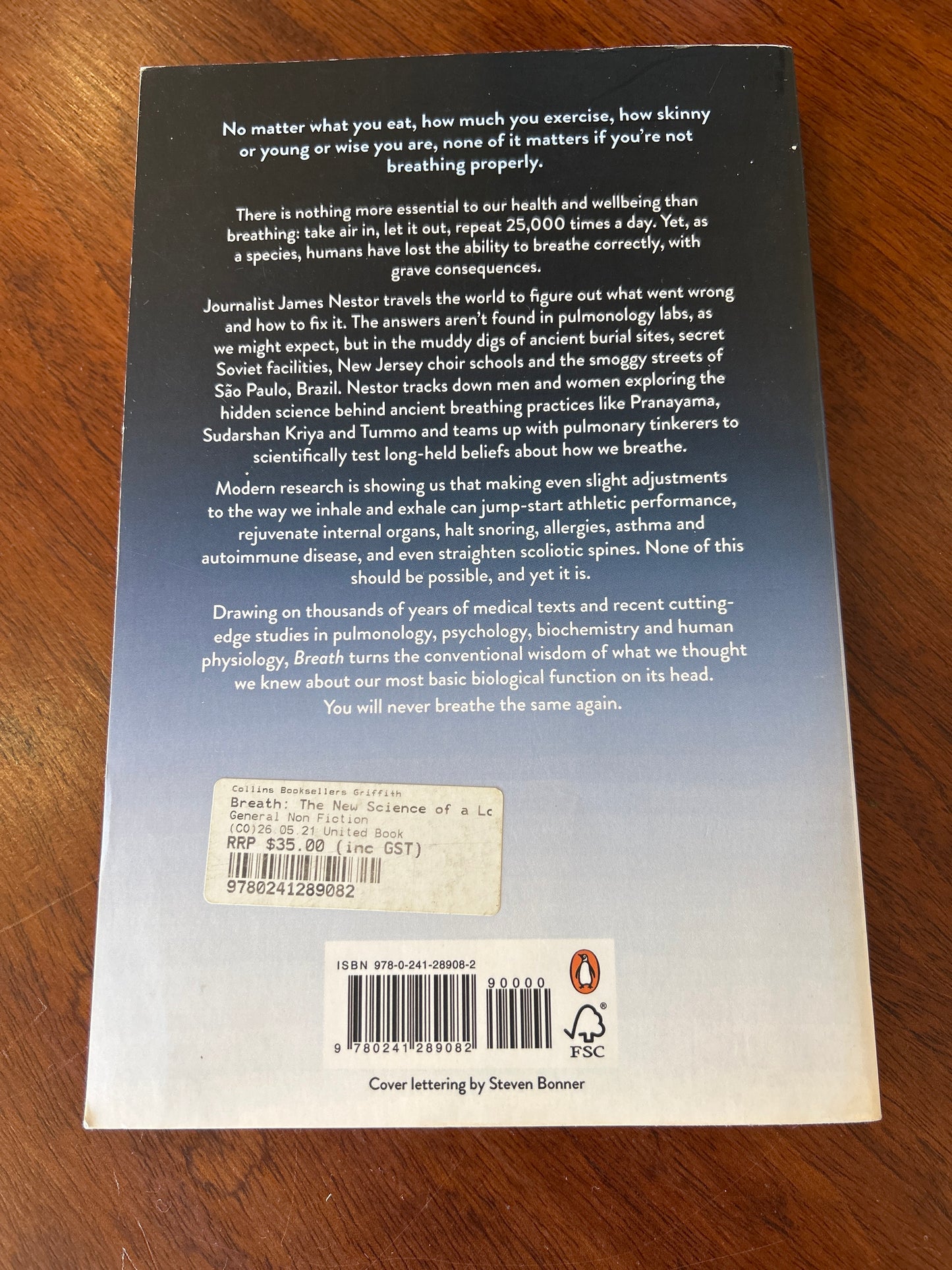 Breath: the new science of a lost art. James Nestor. 2020.