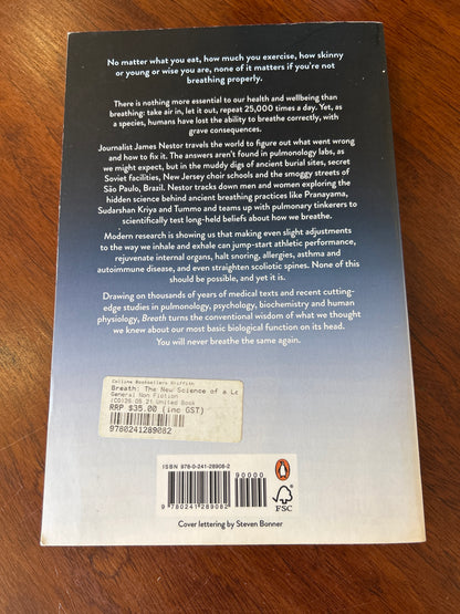 Breath: the new science of a lost art. James Nestor. 2020.