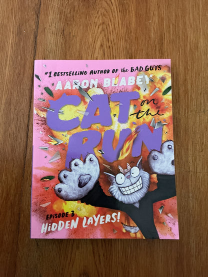 Cat on the run #3: hidden layers. Aaron Blabey. 2025.