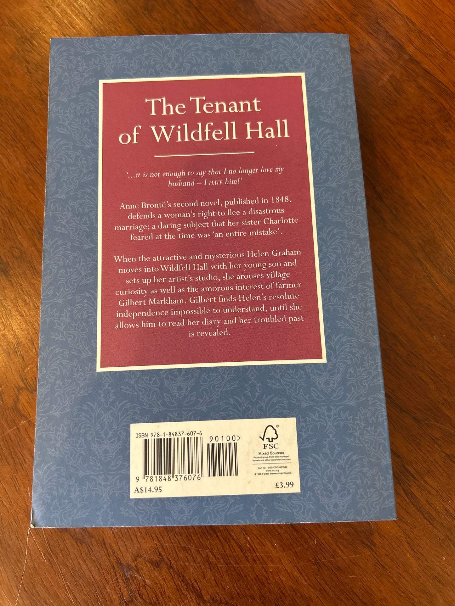 Tenant of Wildfell Hall. Anne Brontë. 2010.
