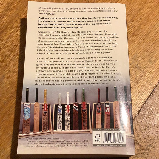 Eleven bats: a story of combat, cricket and the SAS. Anthony Moffitt. 2020.