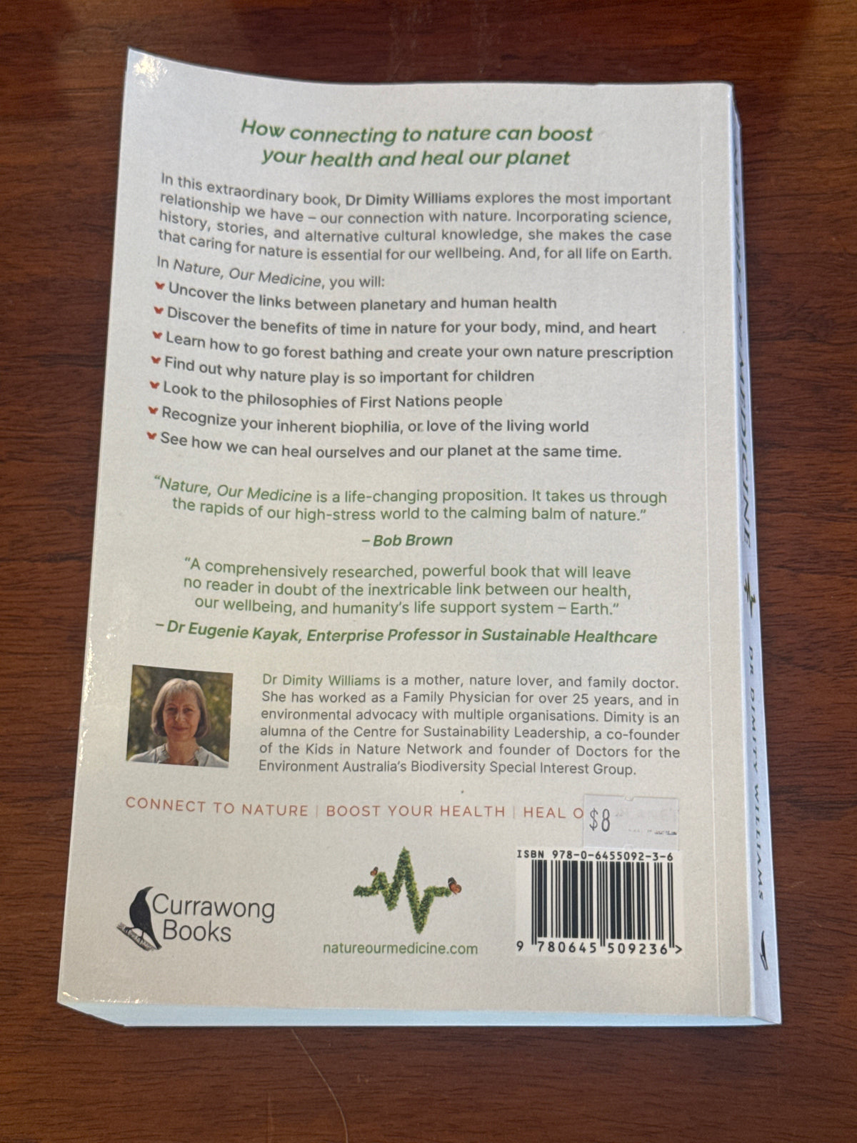 Nature, Our Medicine. Dr Dimity Williams. 2023.