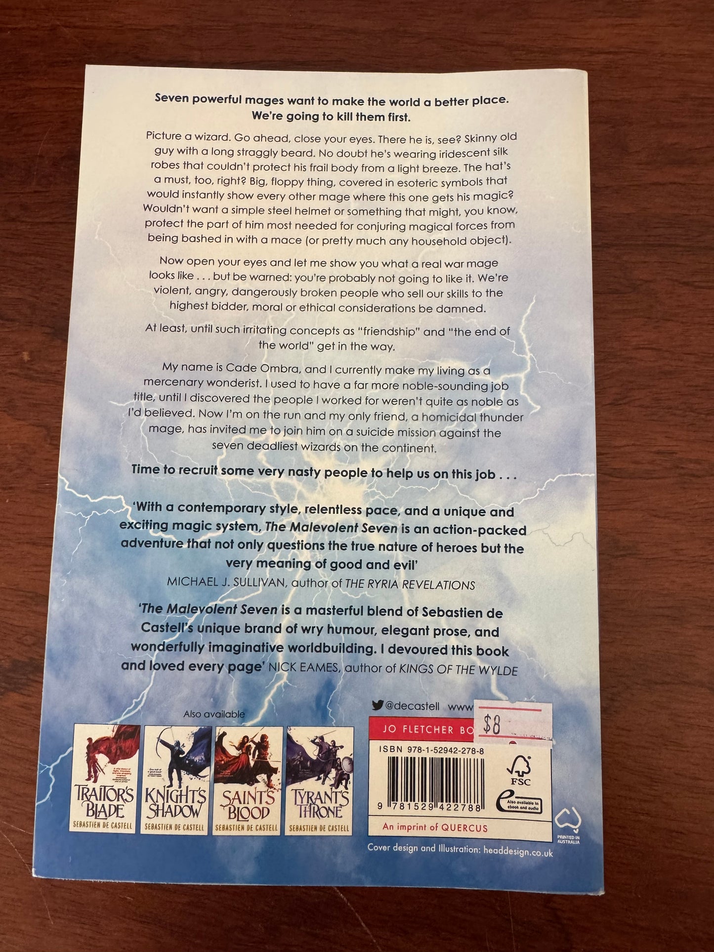 Malevolent Seven. Sebastian De Castell. 2023.