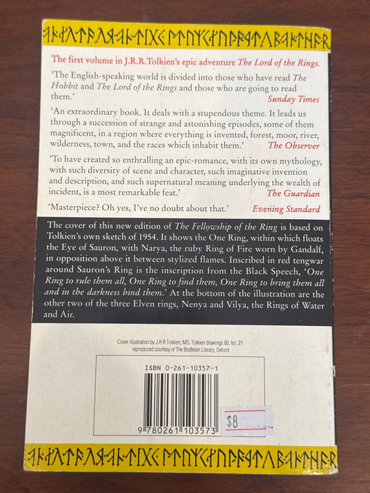 Lord of the Rings: Fellowship of the Ring.